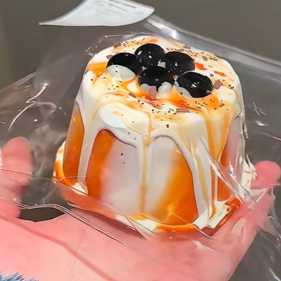 Orange Milk Tea Boba Pudding Squishy