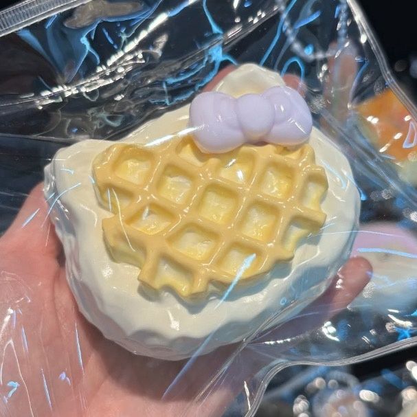 Cute Cat Waffle Silicone Squishy