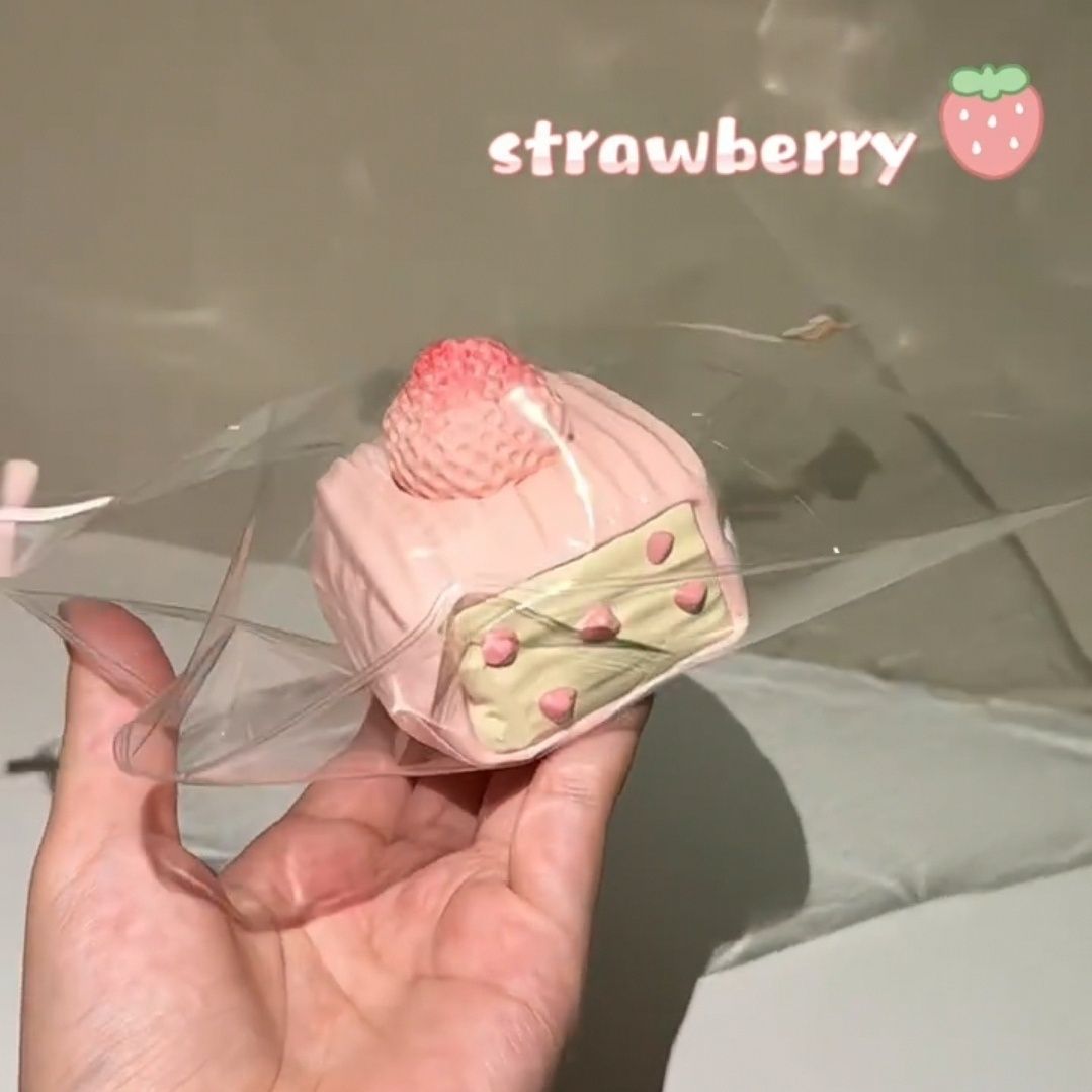 Strawberry Chocolate Square Cake Squishy