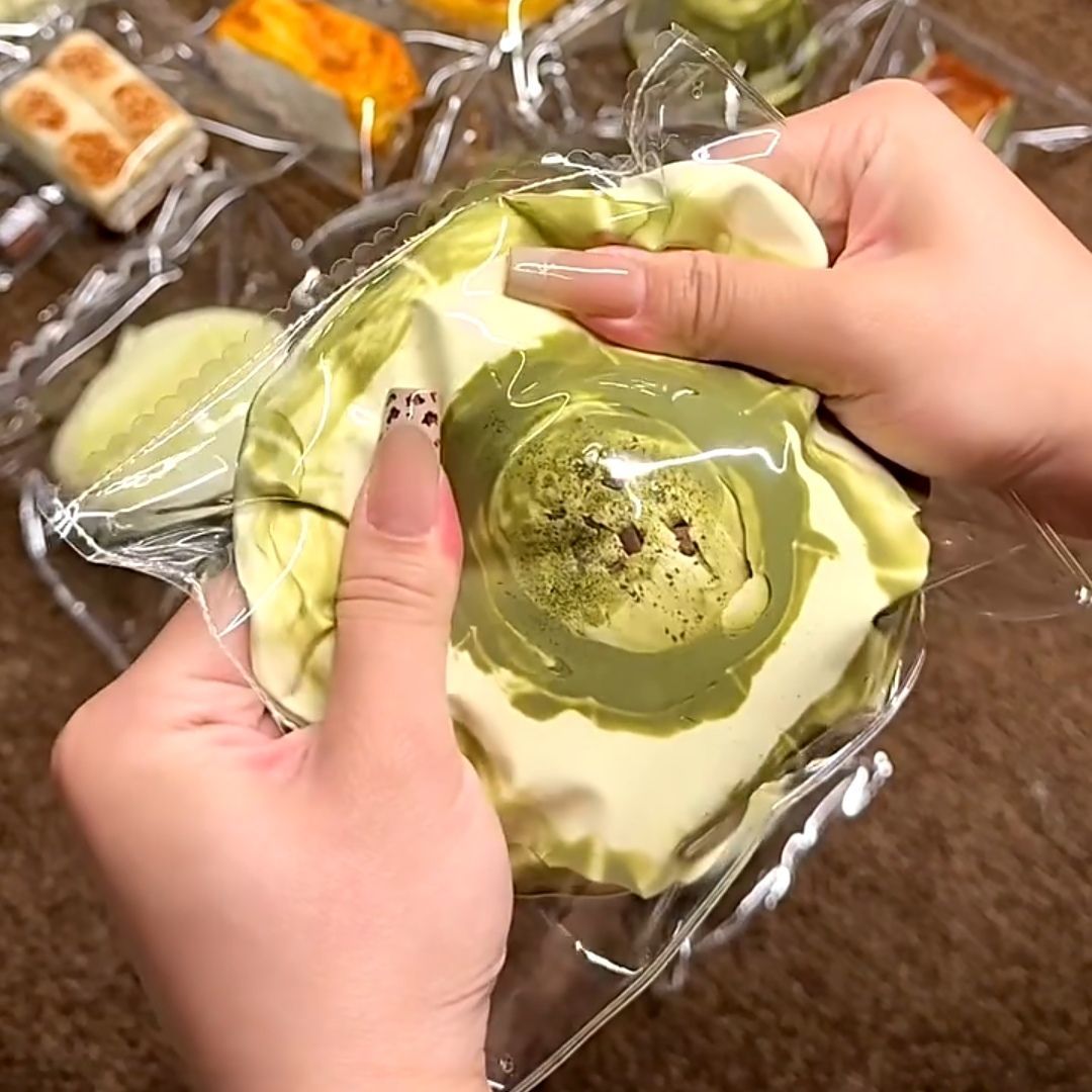 Matcha Chocolate Pudding Silicone Squishy