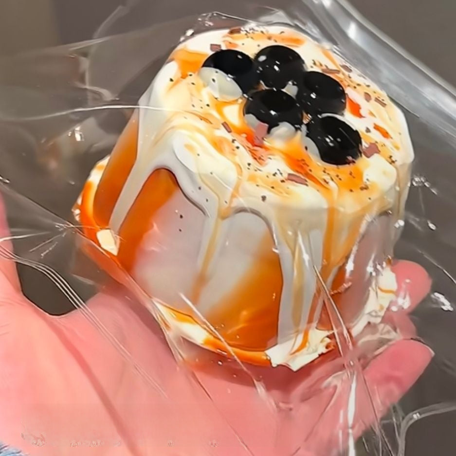 Orange Milk Tea Boba Pudding Squishy