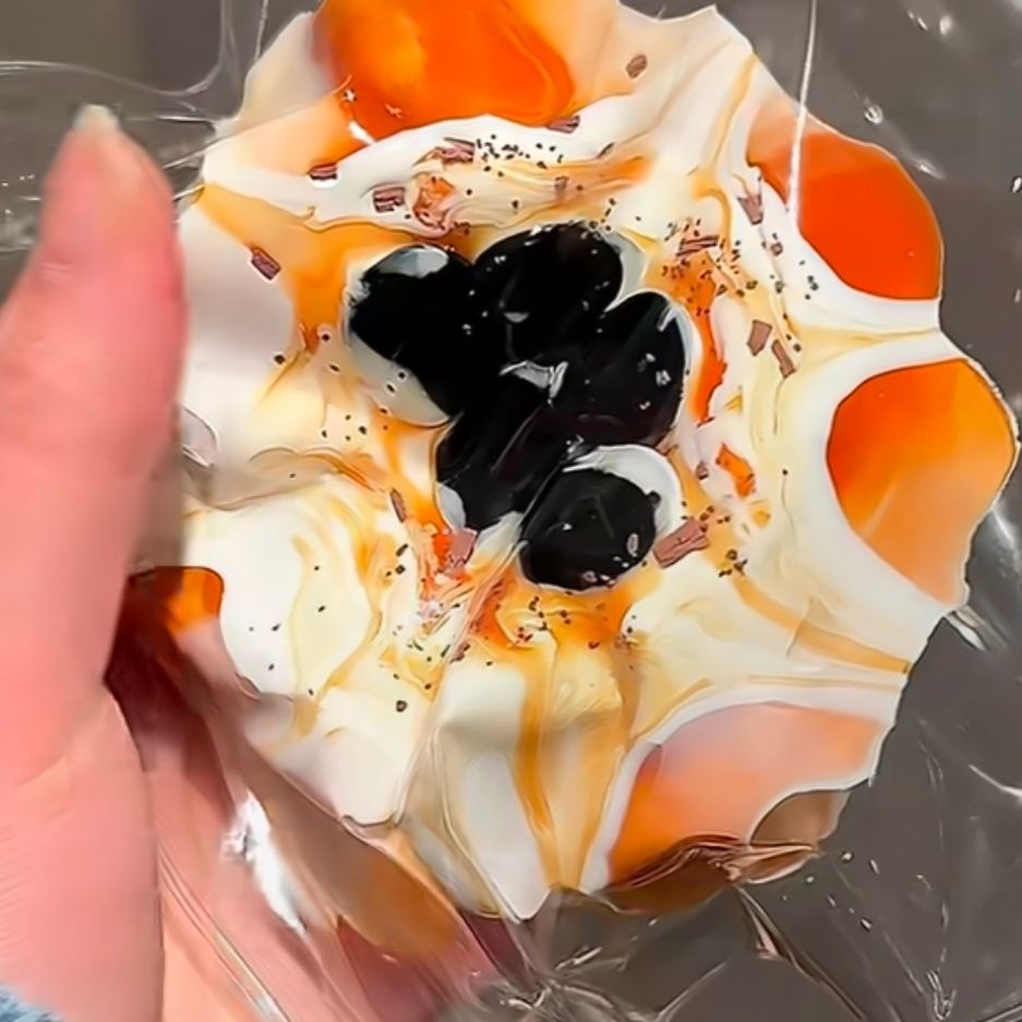 Orange Milk Tea Boba Pudding Squishy