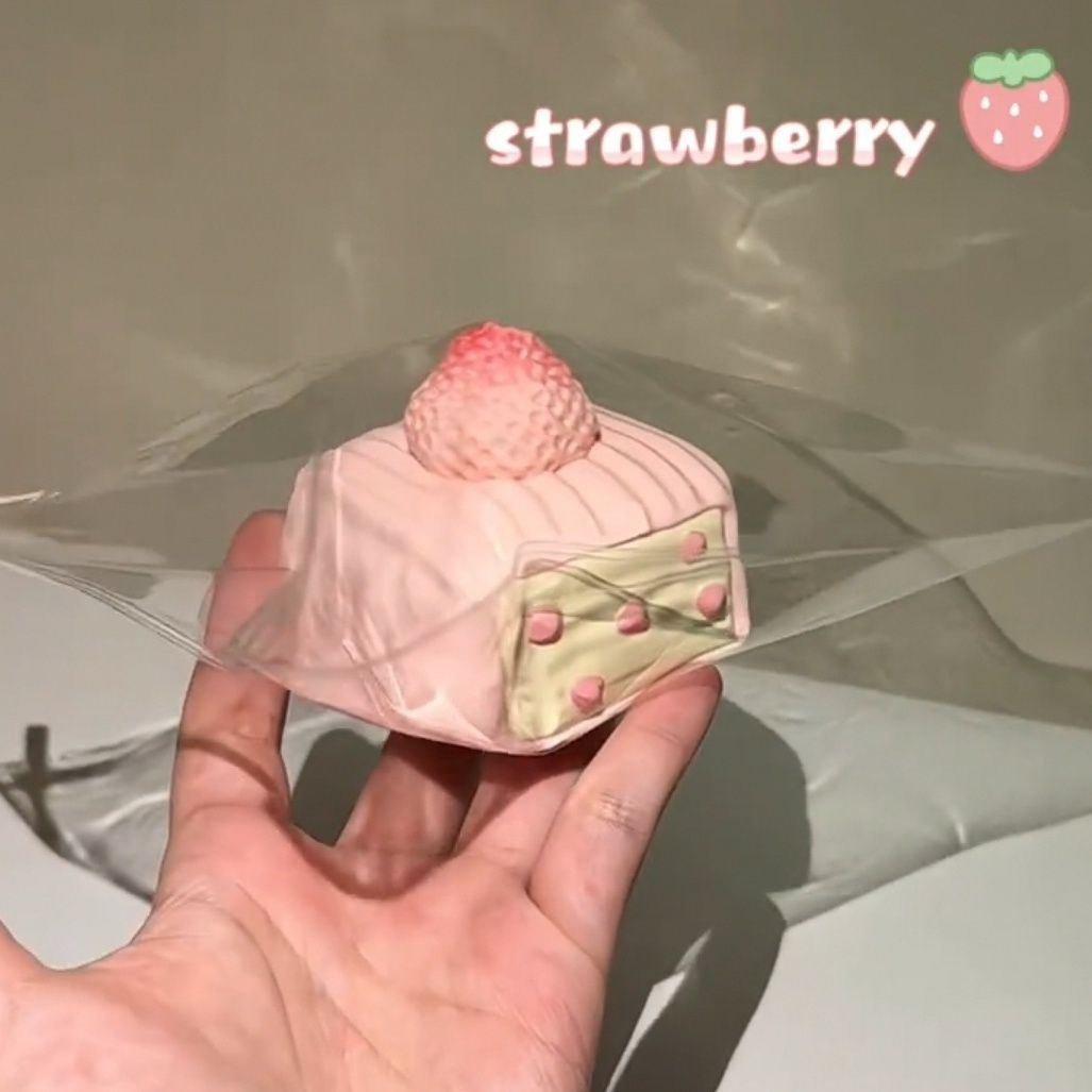 Strawberry Chocolate Square Cake Squishy