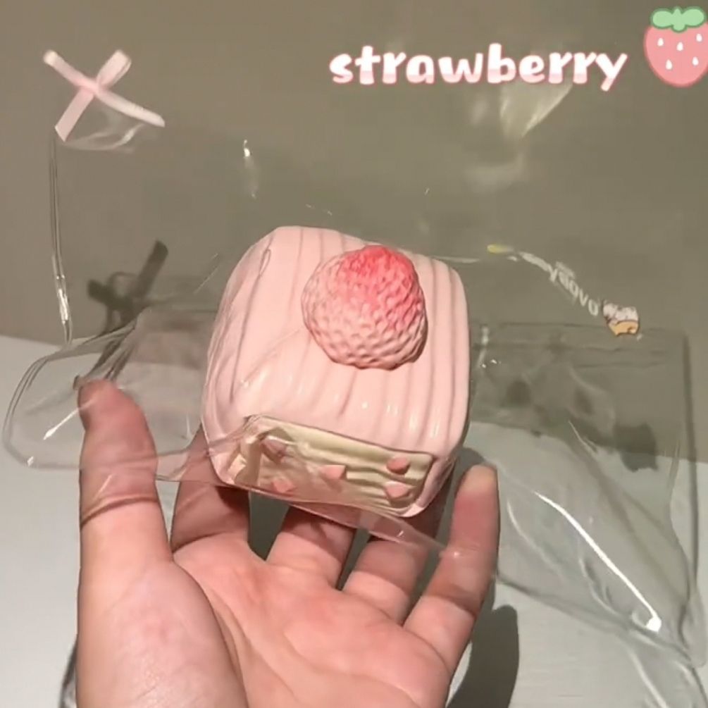 Strawberry Chocolate Square Cake Squishy