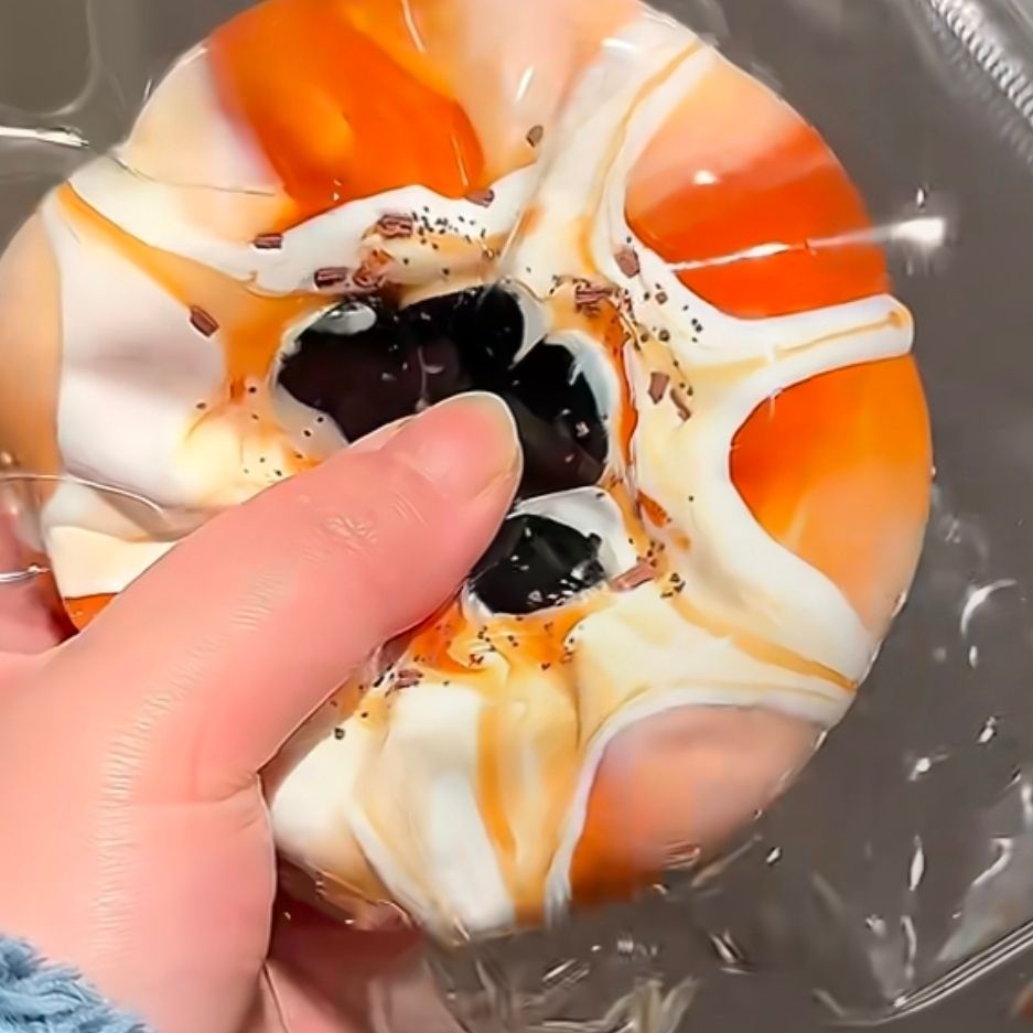 Orange Milk Tea Boba Pudding Squishy