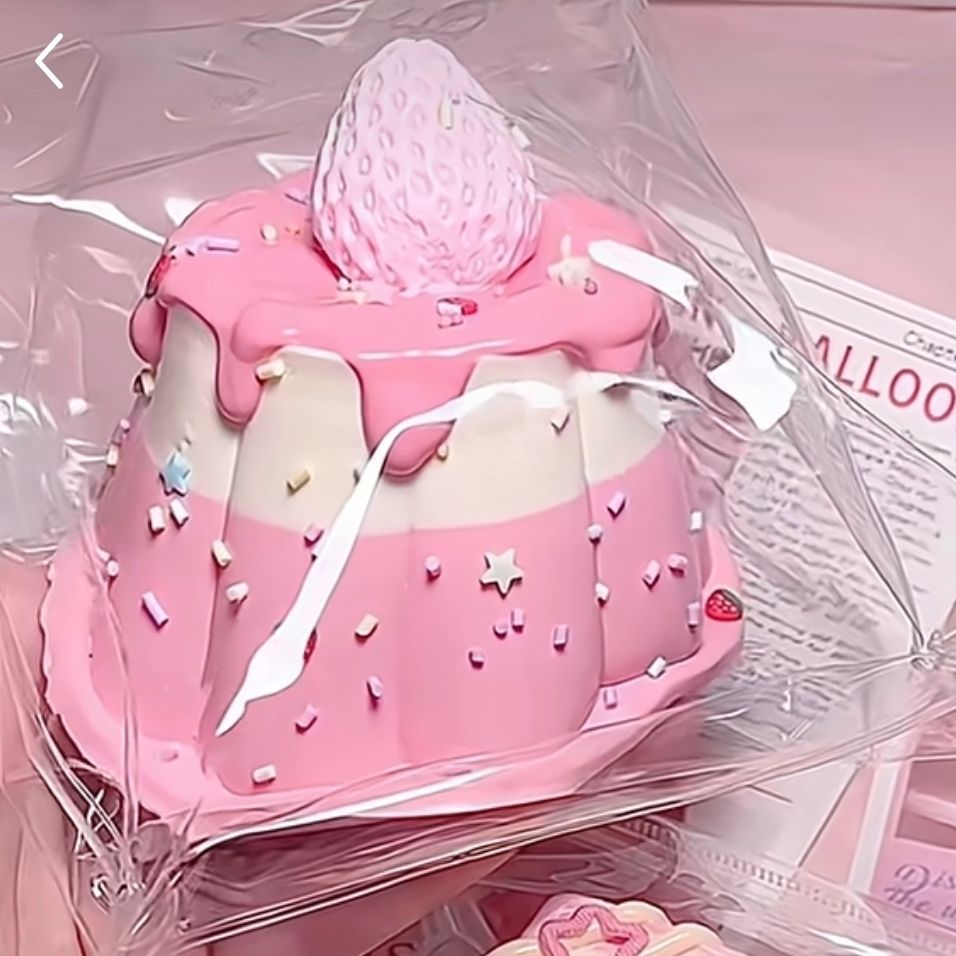 Strawberry Cream Pudding Silicone Squishy