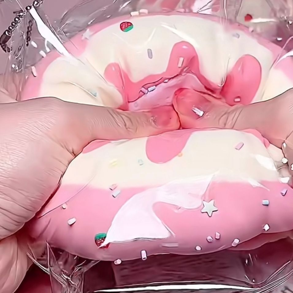 Strawberry Cream Pudding Silicone Squishy